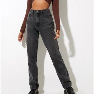 Motel Rocks Charcoal Straight Leg Jeans